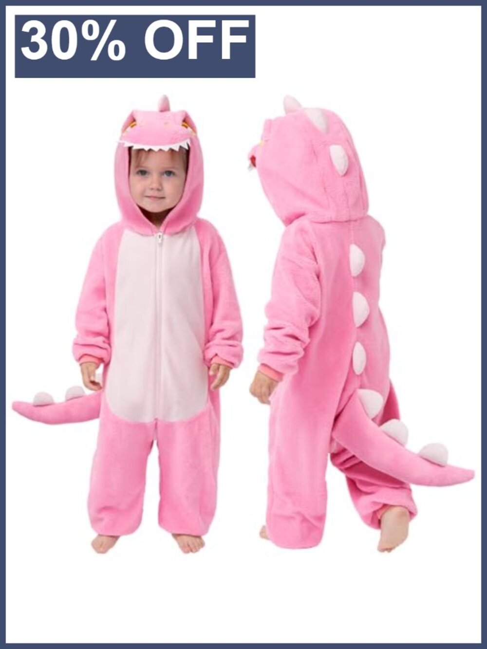 Baby Dinosaur Halloween Costume Hooded Jumpsuit